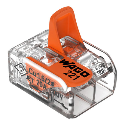 WAGO 221-412 rychlospojka pro 2 vodiče, 0,2–4 mm², 10 ks