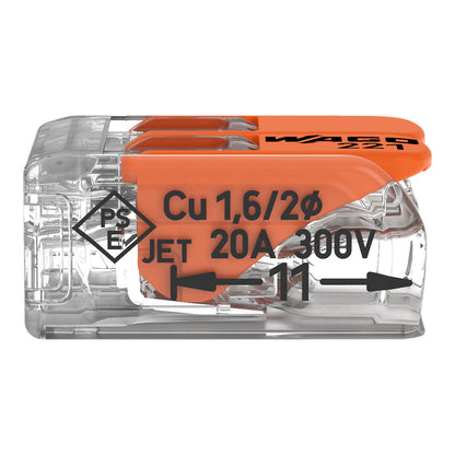 WAGO 221-412 rychlospojka pro 2 vodiče, 0,2–4 mm², 10 ks