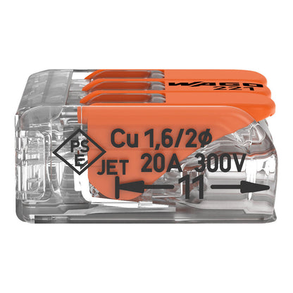 WAGO 221-413 rychlospojka pro 3 vodiče, 0,2–4 mm², 50 ks