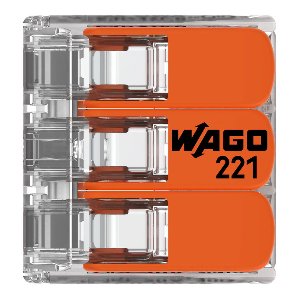 WAGO 221-413 rychlospojka pro 3 vodiče, 0,2–4 mm², 50 ks